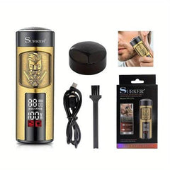 Máquina de Barbear Elétrica Portátil USB